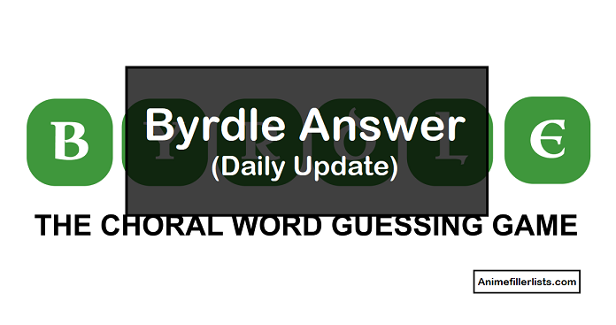 Byrdle Answer For June 8 2022